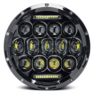 Becuri LED de 7 inch rotunde 75W Faruri de motocicletă 7W Faruri LED DRL Far de conducere pentru Jeep Harley Davidson