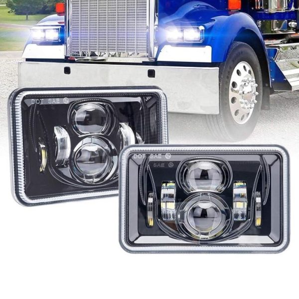 DOT SAE Kenworth Faruri Faruri Camion Faruri 4x6 Inch Led pentru Kenworth T400 T600 T800 W900B W900L