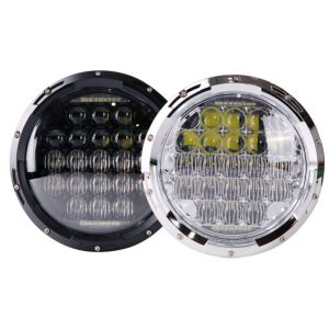 Pentru Hummer / pentru Royal Enfield Farul LED cu fascicul ridicat DRL pentru faruri rotunde de 7 inch pentru motocicletă