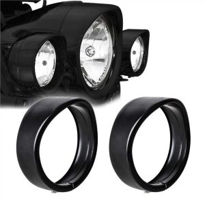 Morsun 4.5inch Cear Light Trim Ring Ring Black Chrome Pentru Harley Road Glide