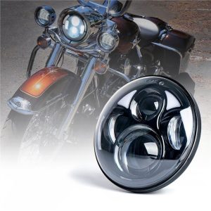 Far rotund Morsun 5.75 inch pentru far Harley Davidson 12v 24v H4