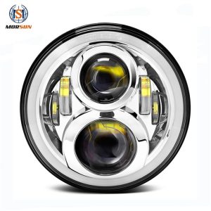 Morsun 7inch Faruri rotunde pentru Jeep JK 50w 12v Car LED Faruri Proiector