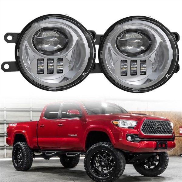 Lumină de ceață LED Morsun negru 12V pentru Toyota 2016 2017 2018 2019 Tacoma