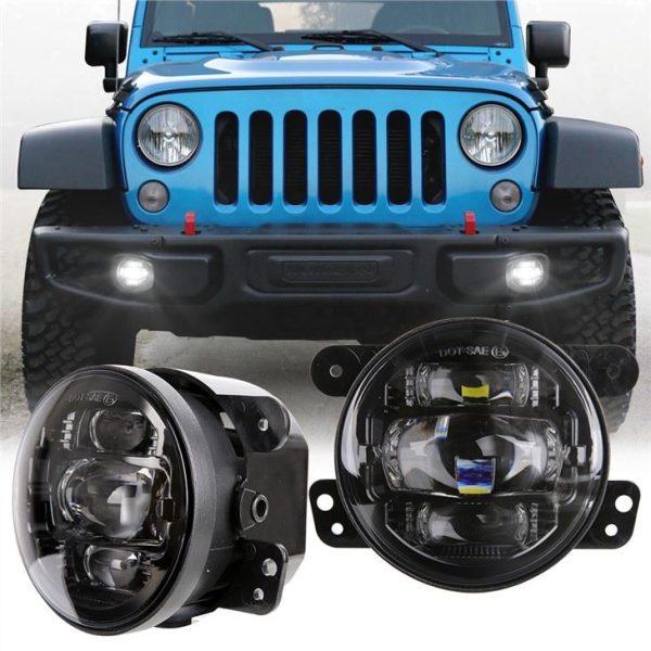 Faruri de conducere Morsun Proiector pentru bara de protectie fata LED Lampa de ceata pentru Jeep Wrangler JK 2007-2017