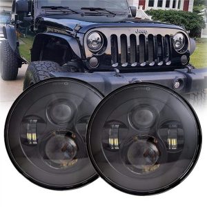 Proiector Morsun High Low Beam Round cu faruri cu led pentru 07-15 Jeep Wrangler JK cu 2 uși