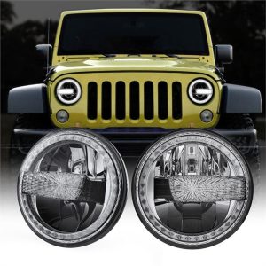 Morsun Motociclete led faruri proiector cu drl alb pentru 2007-2017 Jeep Wrangler JK DOT Emark aprobat