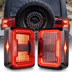 Morsun Smoked Clear Led Faruri pentru Jeep Wrangler JK 2007-2017 US EU Version