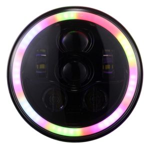 Nou funcție multi-culori LED de 7 inch RGB led cu lumină de semnalizare rotativă galbenă pentru Jeep JK